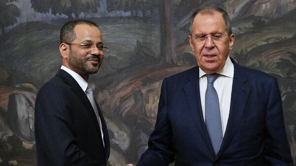 Ngoại trưởng Nga Sergey Lavrov và Ngoại trưởng Oman Badr bin Hamad bin Hamood Al Busaidi - Sputnik Việt Nam
