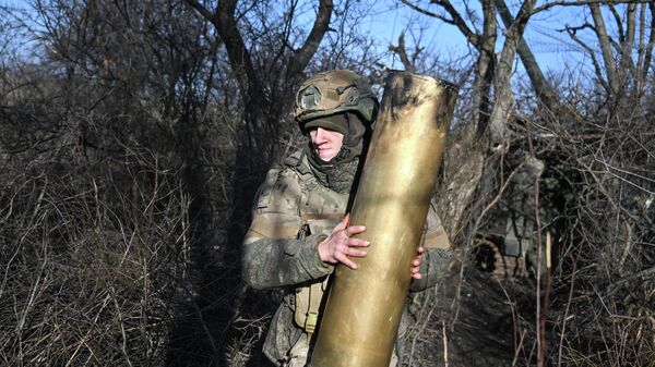 Công tác tác chiến của tổ súng Giatsint-S trên hướng Dnepropetrovsk - Sputnik Việt Nam
