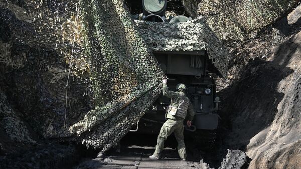 Nhiệm vụ chiến đấu của hệ thống phòng không Buk-M3 thuộc Nhóm quân Trung tâm theo hướng Dobropolye - Sputnik Việt Nam