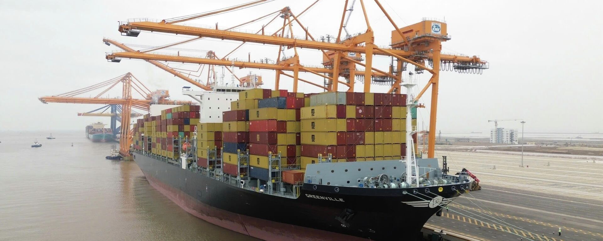 Các doanh nghiệp xuất nhập hàng tại cảng container số 3 và số 4 thuộc Cảng cửa ngõ quốc tế Hải Phòng - Sputnik Việt Nam, 1920, 16.03.2026