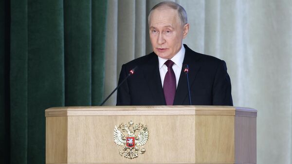 Tổng thống Vladimir Putin đã tham dự cuộc họp của hội đồng Văn phòng Tổng công tố Liên bang Nga - Sputnik Việt Nam