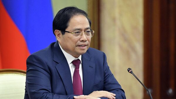 Thủ tướng Mikhail Mishustin tiến hành hội đàm với Thủ tướng Việt Nam Phạm Minh Chính - Sputnik Việt Nam