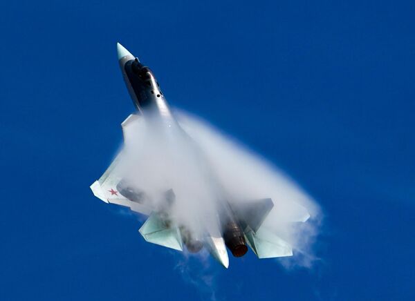 Máy bay chiến đấu đa năng thế hệ thứ năm Su-57. - Sputnik Việt Nam