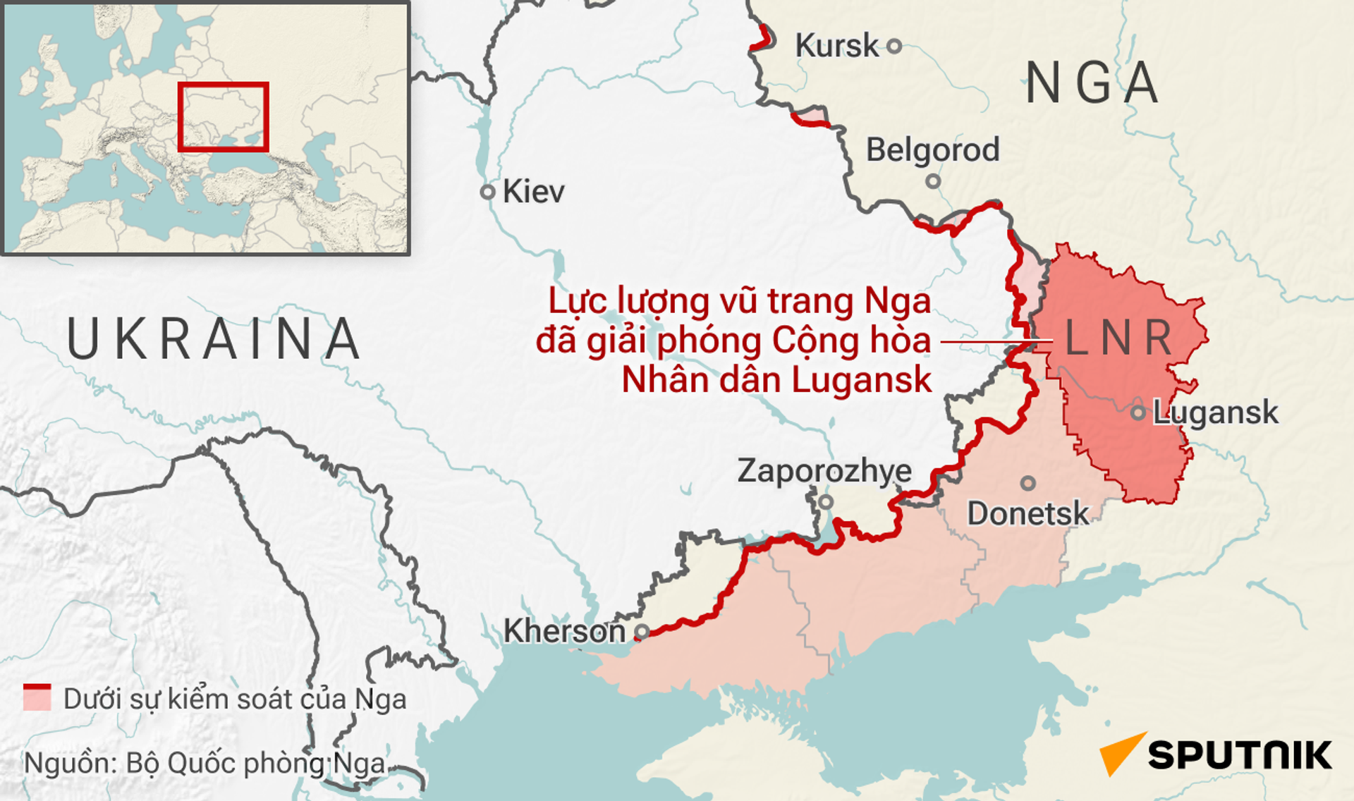 Bộ Quốc phòng Nga tuyên bố hoàn tất việc giải phóng Cộng hòa Nhân dân Lugansk - Sputnik Việt Nam, 1920, 01.04.2026
