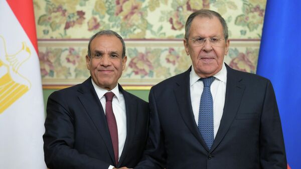 Cuộc gặp giữa Ngoại trưởng Nga Lavrov và Ngoại trưởng Ai Cập Abdelati - Sputnik Việt Nam