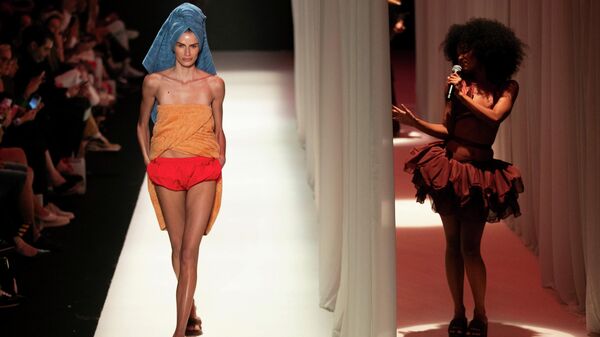 Модель демонстрирует наряд во время Недели моды в Рио-де-Жанейро - Sputnik Việt Nam