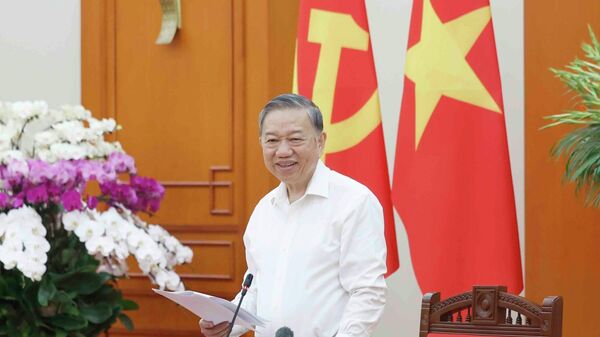 Tổng Bí thư, Chủ tịch nước Tô Lâm, Trưởng Ban Chỉ đạo phát biểu - Sputnik Việt Nam