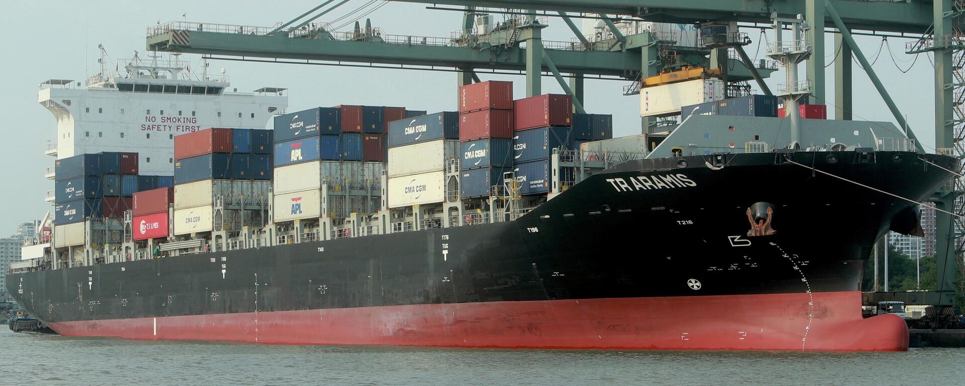 Các container được chất lên tàu tại cảng Sài Gòn, Thành phố Hồ Chí Minh, Việt Nam. - Sputnik Việt Nam, 1920, 21.05.2026