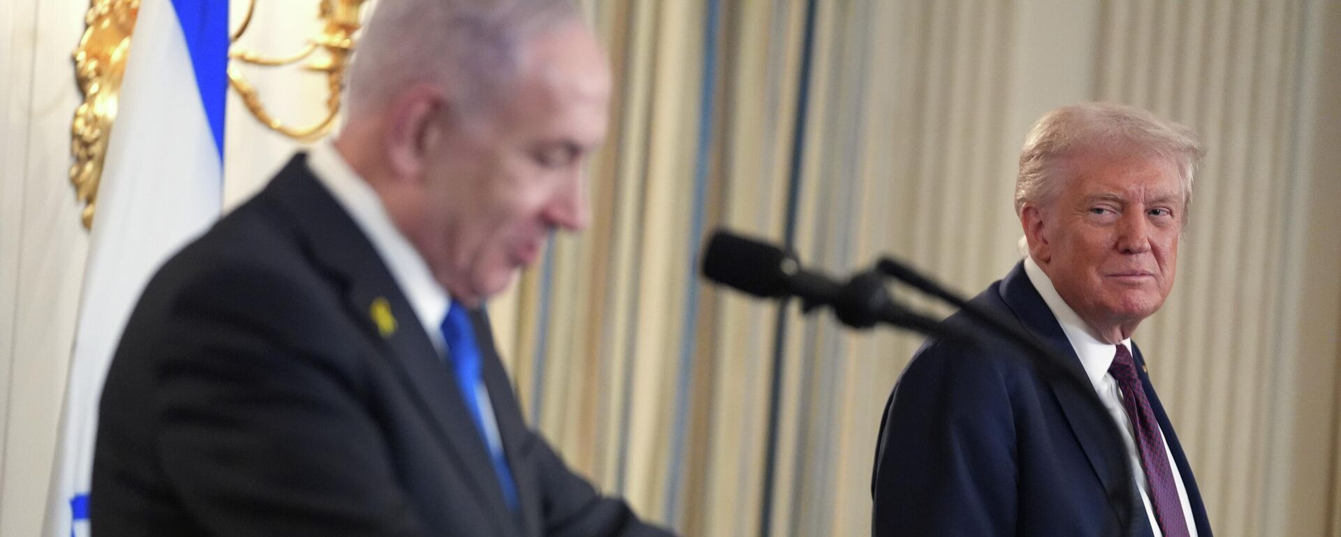 Tổng thống Donald Trump và Thủ tướng Israel Benjamin Netanyahu - Sputnik Việt Nam, 1920, 09.06.2026