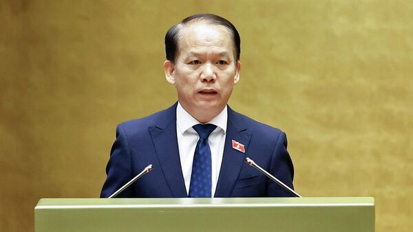 Bộ trưởng Bộ Tư pháp Hoàng Thanh Tùng phát biểu - Sputnik Việt Nam