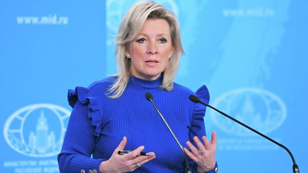 Buổi họp báo của người phát ngôn Bộ Ngoại giao Nga Maria Zakharova. - Sputnik Việt Nam