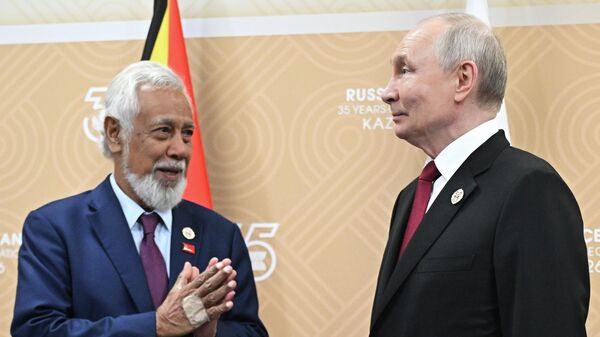 Tổng thống Nga Vladimir Putin và Thủ tướng Đông Timor Kay Rala Xanana Gusmão - Sputnik Việt Nam