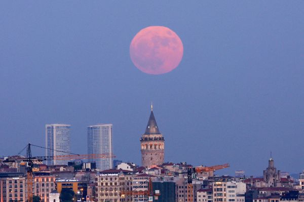 Trăng tròn trên Tháp Galata ở Istanbul, Thổ Nhĩ Kỳ - Sputnik Việt Nam
