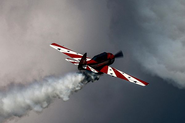 Một chiếc máy bay Yak-52 tại lễ hội hàng không kỷ niệm lần thứ 15 "Viva, Avia!" tại sân bay Mochishche thuộc tỉnh Novosibirsk - Sputnik Việt Nam