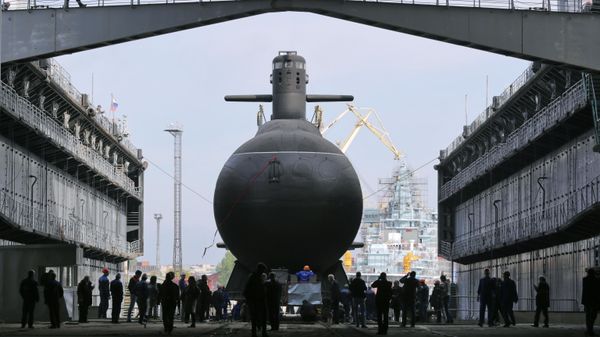 Lễ hạ thủy tàu ngầm diesel-điện Lada Project 677 Kronshtadt tại Xưởng đóng tàu Hải quân ở St. Petersburg. - Sputnik Việt Nam