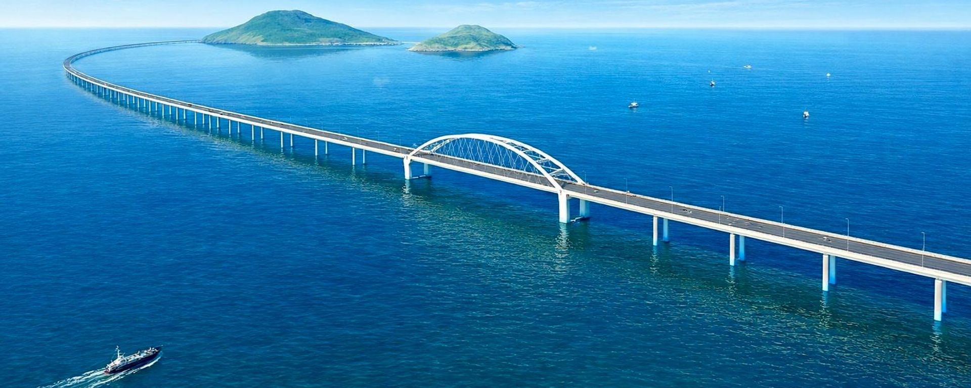 Sau khi hoàn thành đây sẽ là cầu vượt biển dài nhất Việt Nam - Sputnik Việt Nam, 1920, 19.09.2026