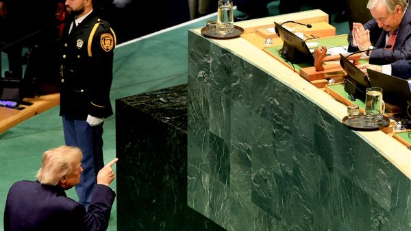 Президент США Дональд Трамп во время выступления на 81-й сессии Генассамблеи ООН  - Sputnik Việt Nam
