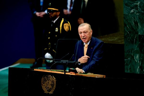 Tổng thống Thổ Nhĩ Kỳ Tayyip Erdogan phát biểu tại Khóa họp thứ 81 Đại hội đồng Liên Hợp Quốc. - Sputnik Việt Nam