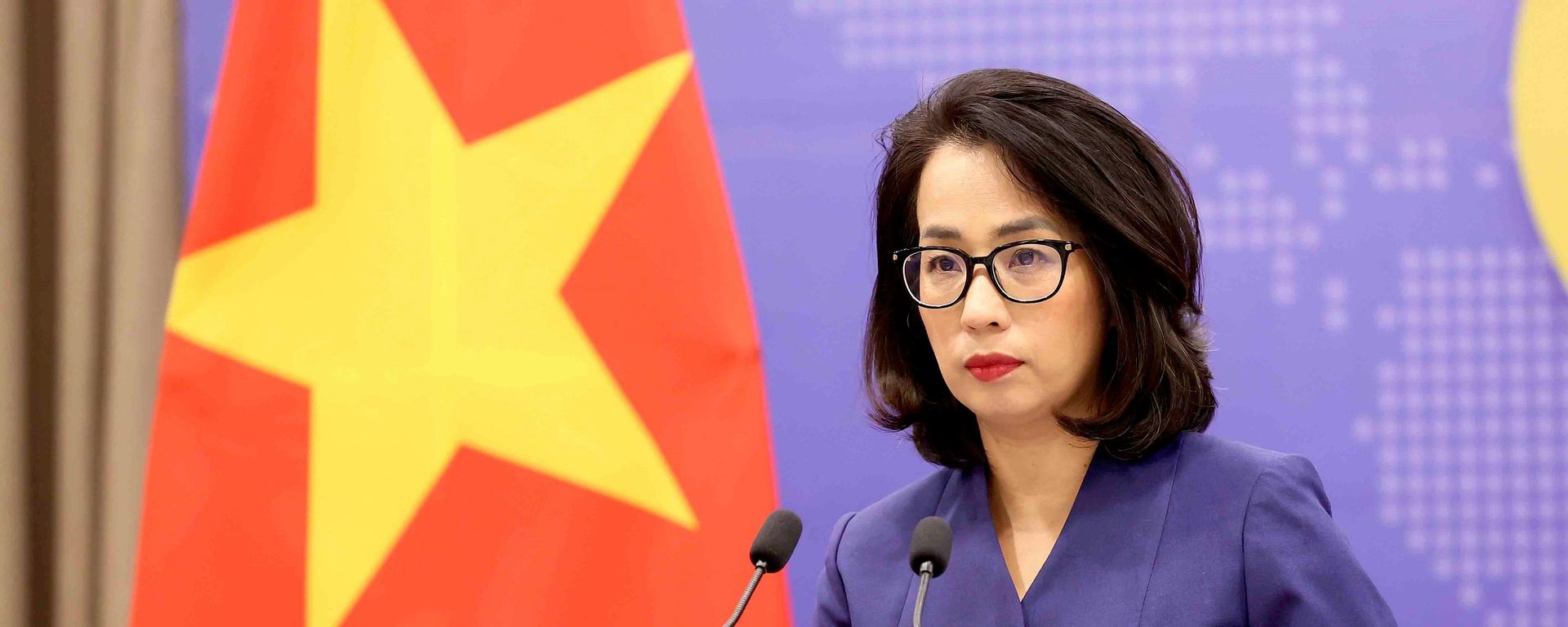 Người phát ngôn Bộ Ngoại giao Phạm Thu Hằng trả lời câu hỏi của các cơ quan báo chí - Sputnik Việt Nam, 1920, 01.10.2026