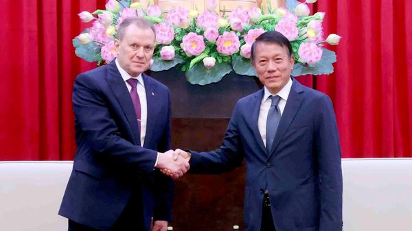 Đại tướng Lương Tam Quang, Bộ trưởng Bộ Công an tiếp Giám đốc Cơ quan Thi hành án Liên bang Nga (FSIN) Arkady Alexandrovich Gostev - Sputnik Việt Nam