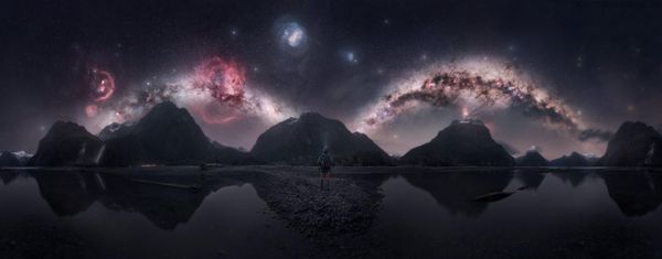 Bức ảnh "Double Arch on Milford Sound" (Vòm đá đôi tại Milford Sound) của nhiếp ảnh gia Tây Ban Nha Mikel Iraeta, giành chiến thắng ở hạng mục Thiên nhiên/Phong cảnh (Open Nature/Landscape) tại Giải thưởng Nhiếp ảnh Panorama Quốc tế EPSON lần thứ 17. - Sputnik Việt Nam