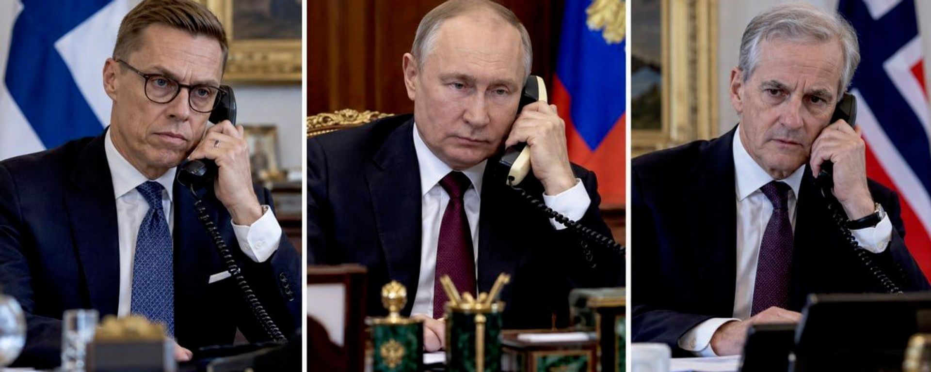 Tổng thống Nga Putin, Tổng thống Phần Lan Stubb, Thủ tướng Na Uy Støre - Sputnik Việt Nam, 1920, 28.10.2026