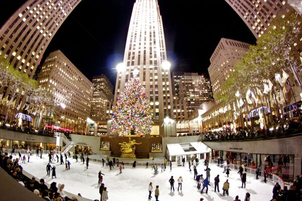 Sân trượt băng tại Rockefeller-Center, New York, Hoa Kỳ - Sputnik Việt Nam