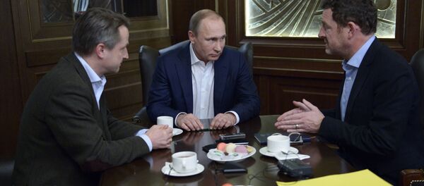 Tổng thống Vladimir Putin và lãnh đạo báo Đức Bild - Sputnik Việt Nam