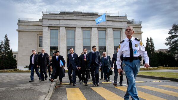 Phái đoàn đại biểu Ủy ban tối cao về đàm phán của phe đối lập Syria  ở Geneva - Sputnik Việt Nam