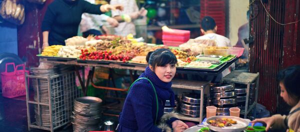 Lò nướng ngoài đường phố Hà Nội - Sputnik Việt Nam