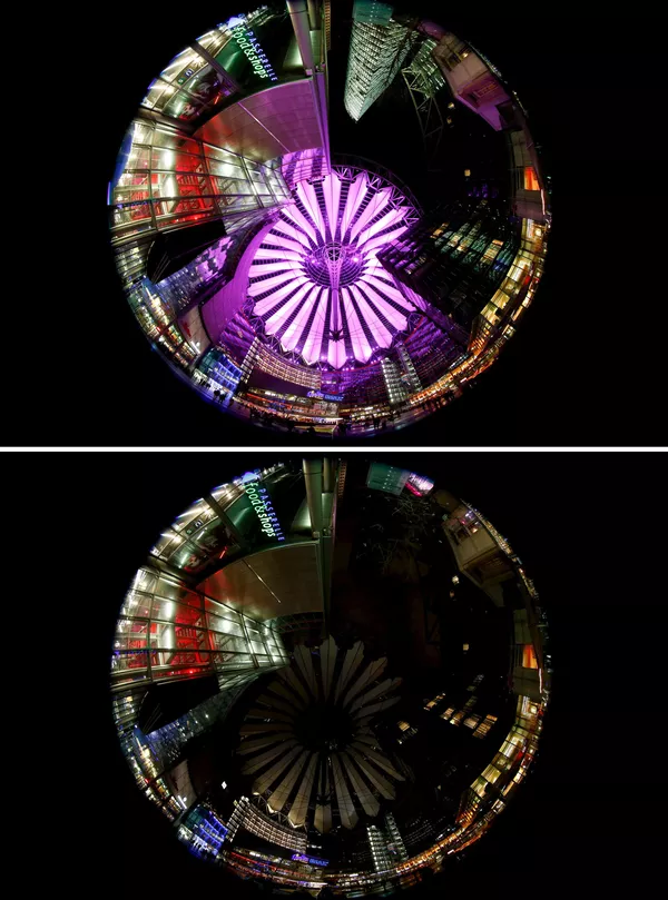 Sony Center ở Berlin trong Giờ Trái Đất Sony Center ở Berlin trong Giờ Trái Đất - Sputnik Việt Nam