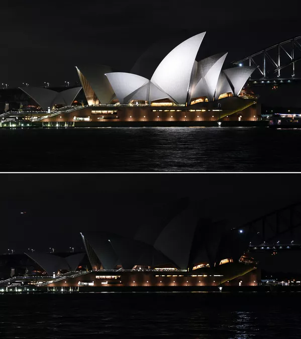 Nhà hát opera Sydney trong Giờ Trái Đất Nhà hát opera Sydney trong Giờ Trái Đất - Sputnik Việt Nam