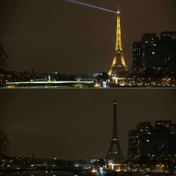 Tháp Eiffel trong Giờ Trái Đất Tháp Eiffel trong Giờ Trái Đất - Sputnik Việt Nam
