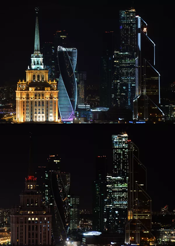 Khách sạn Radisson Royal ở Moskva trong Giờ Trái Đất Khách sạn Radisson Royal ở Moskva trong Giờ Trái Đất - Sputnik Việt Nam