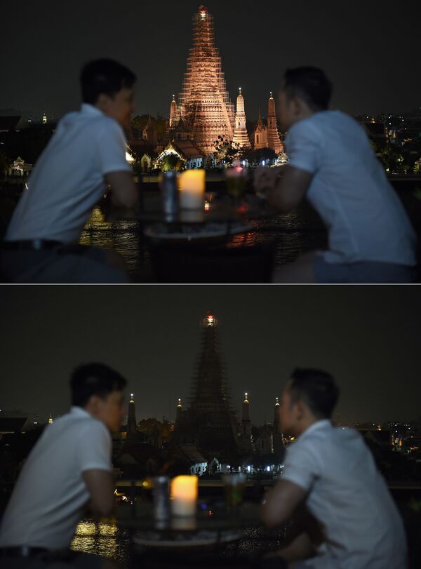 Chùa Wat Arun ở Thái Lan trong Giờ Trái Đất - Sputnik Việt Nam