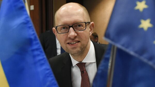 Thủ tướng Ukraina Arseniy Yatsenyuk tại cuộc họp EU-Ukraina” ở Brussels - Sputnik Việt Nam