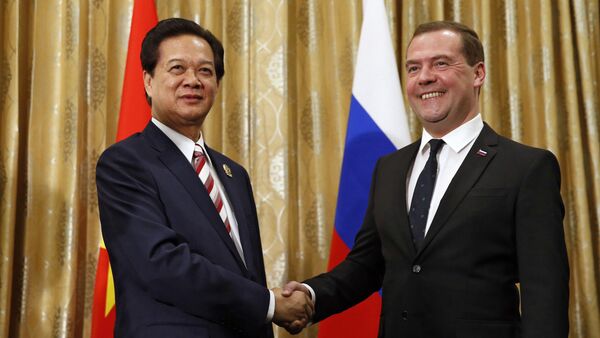 Thủ tướng Việt Nam Nguyễn Tấn Dũng và Thủ tướng Nga Dmitry Medvedev - Sputnik Việt Nam