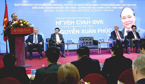 Thủ tướng Nguyễn Xuân Phúc tại diễn đàn doanh nghiệp Nga Việt Thủ tướng Nguyễn Xuân Phúc tại diễn đàn doanh nghiệp Nga Việt - Sputnik Việt Nam