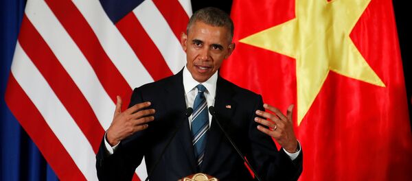 Президент США Барак Обама на пресс-конференции в Ханое - Sputnik Việt Nam