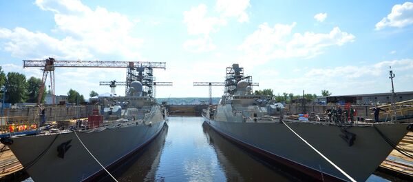 Hạ thủy tàu Gepard 3.9 thứ tư xây dựng cho Hải quân Việt Nam - Sputnik Việt Nam