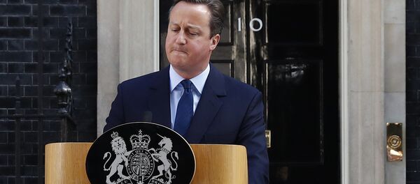 Britain's Prime Minister David Cameron speaks after Britain voted to leave the European Union, outside Number 10 Downing Street in London, Britain June 24, 2016 Britain's Prime Minister David Cameron speaks after Britain voted to leave the European Union, outside Number 10 Downing Street in London, Britain June 24, 2016 - Sputnik Việt Nam