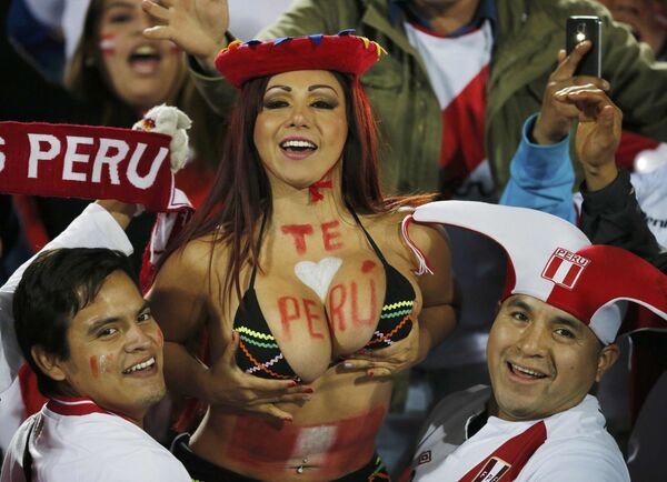 Fan đội tuyển Peru trong giải bóng đá America Cup 2015 - Sputnik Việt Nam