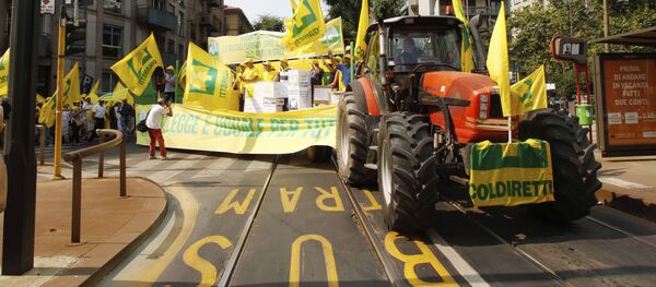 Ở Verona diễn ra cuộc biểu tình chống lại việc kéo dài lệnh trừng phạt chống Nga - Sputnik Việt Nam