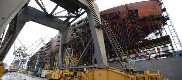 Đóng tàu phá băng nguyên tử khổng lồ ở Peterburg - Sputnik Việt Nam