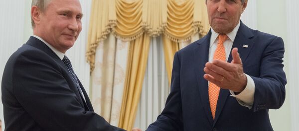 Cuộc gặp Tổng thống Nga Vladimir Putin, Ngoại trưởng Mỹ John Kerry - Sputnik Việt Nam