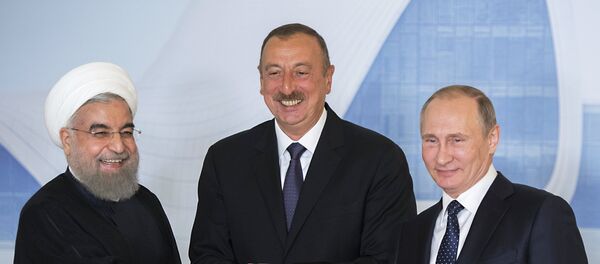 Các Tổng thống Iran, Azerbaijan và Nga - Sputnik Việt Nam