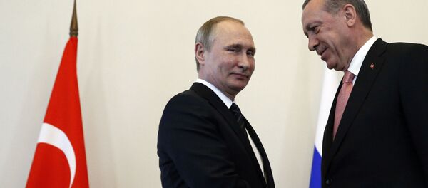Tổng thống Nga Vladimir Putin và Thổ Nhĩ Kỳ Tayyip Erdogan - Sputnik Việt Nam