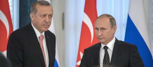 Tổng thống Thổ Nhĩ Kỳ Tayyip Erdogan và Tổng thống Nga Vladimir Putin - Sputnik Việt Nam