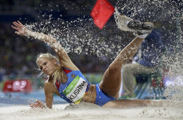 Nữ VĐV thể thao Darya Klishina tại Olympicmùa hè XXXI  Rio de Janeiro - Sputnik Việt Nam