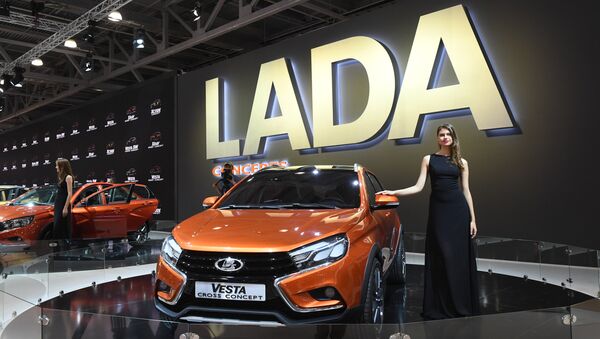 Xe LADA Vesta tại Triễn lãm xe hơi quốc tế Matxcơva 2016 - Sputnik Việt Nam